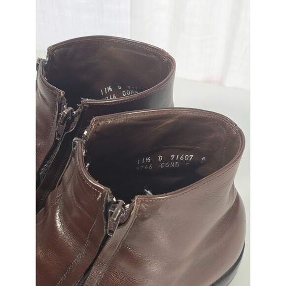 Allen Edmonds York Double Zip Up Ankle Boots Size Mens 11.5 D Brown Leather main image 10